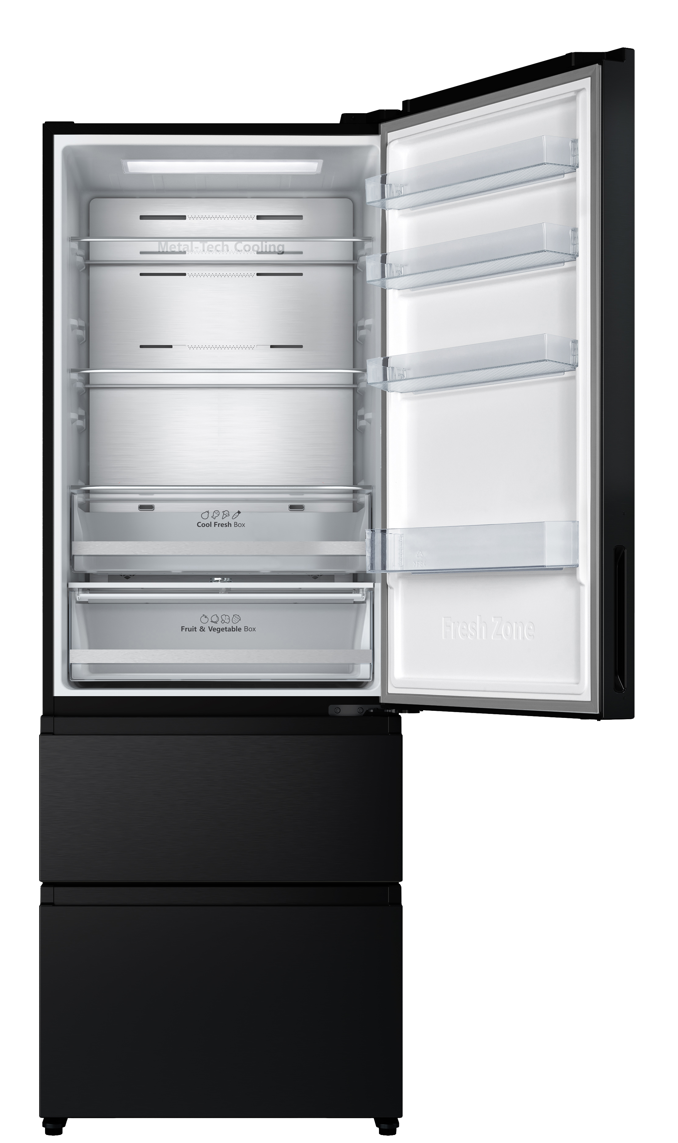 Frigider Hisense deschis