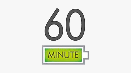 60 de minute de autonomie