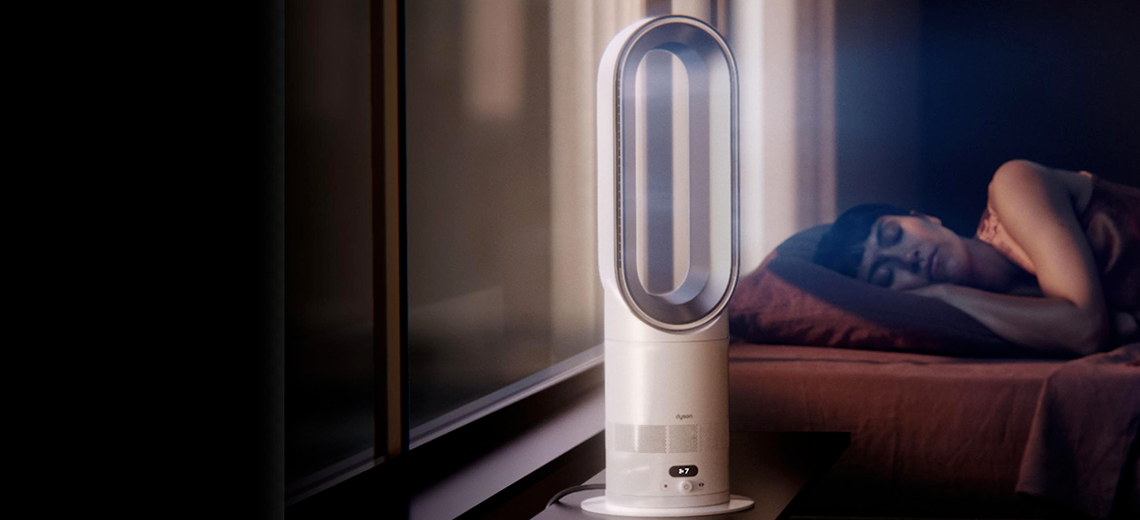 Dyson Hot+Cool în modul Sleep într-o cameră liniștită